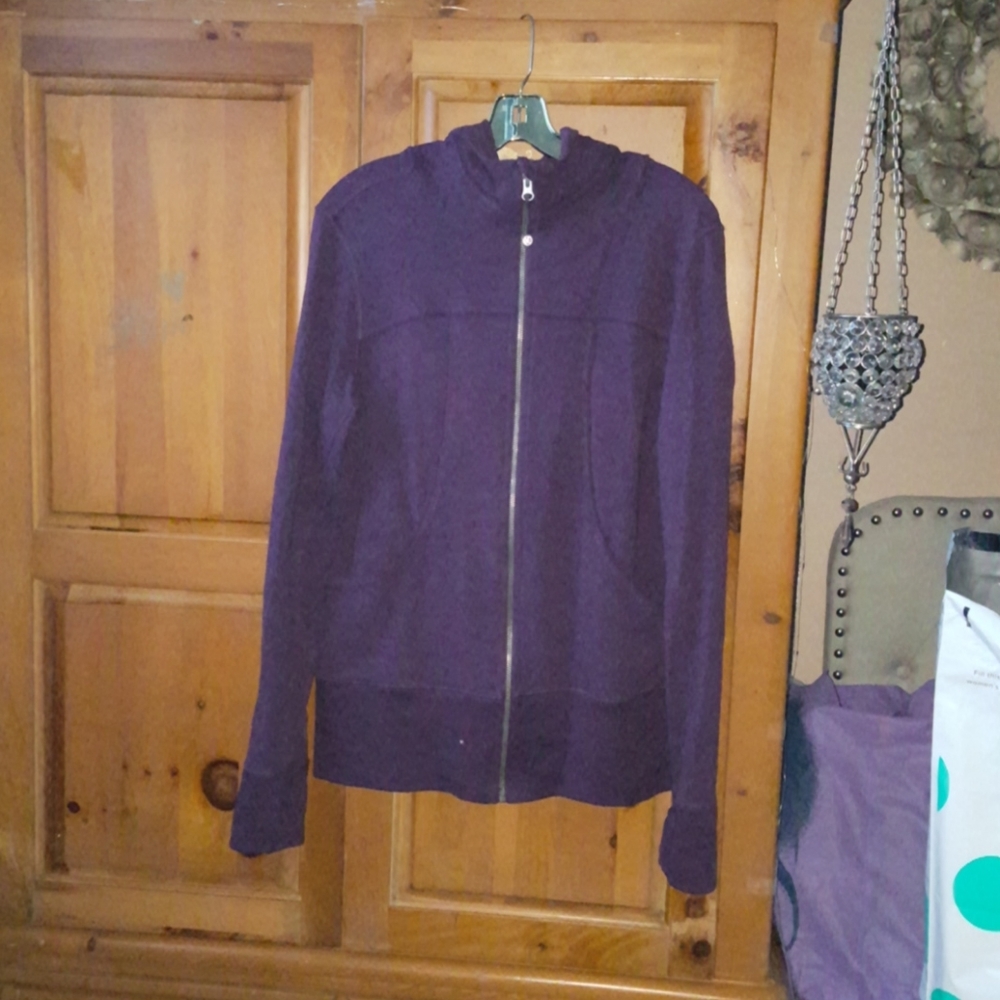 Purple hooded jacket